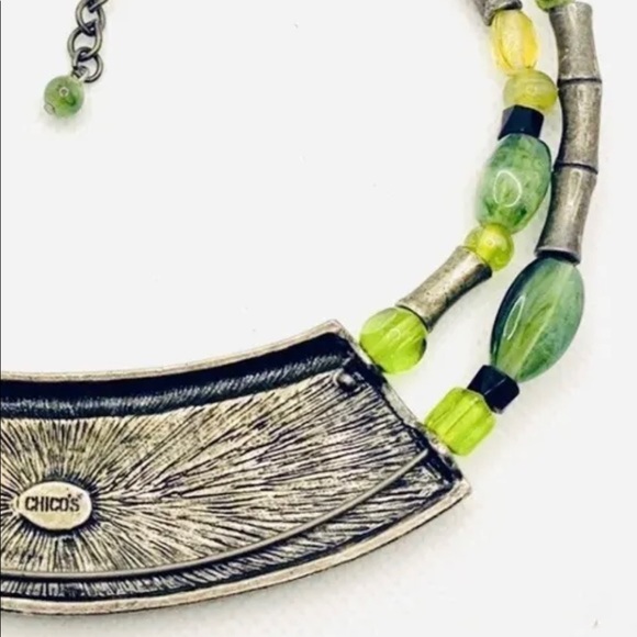 Chicos Asian Enamel Bamboo Design Necklace - Picture 3 of 6